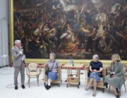 Spotkanie nauczycieli z córkami Edwarda Bernarda hr. Raczyńskiego w Muzeum Pałac w Rogalinie