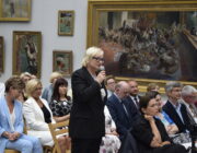 Spotkanie nauczycieli z córkami Edwarda Bernarda hr. Raczyńskiego w Muzeum Pałac w Rogalinie