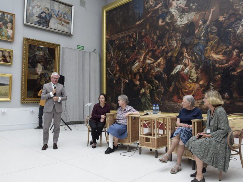 Spotkanie nauczycieli z córkami Edwarda Bernarda hr. Raczyńskiego w Muzeum Pałac w Rogalinie